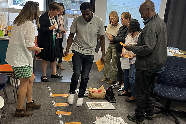Mildura Participants allocating their preferences at an active citizenship workshop with the Sunraysia Ethnic Community Council